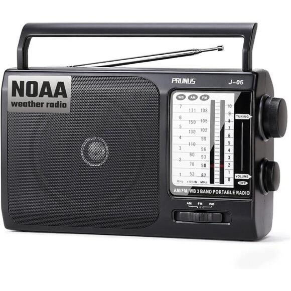 Weather AM FM Portable Radio with Best Reception, Transistor Radio, Battery - Picture 1 of 6